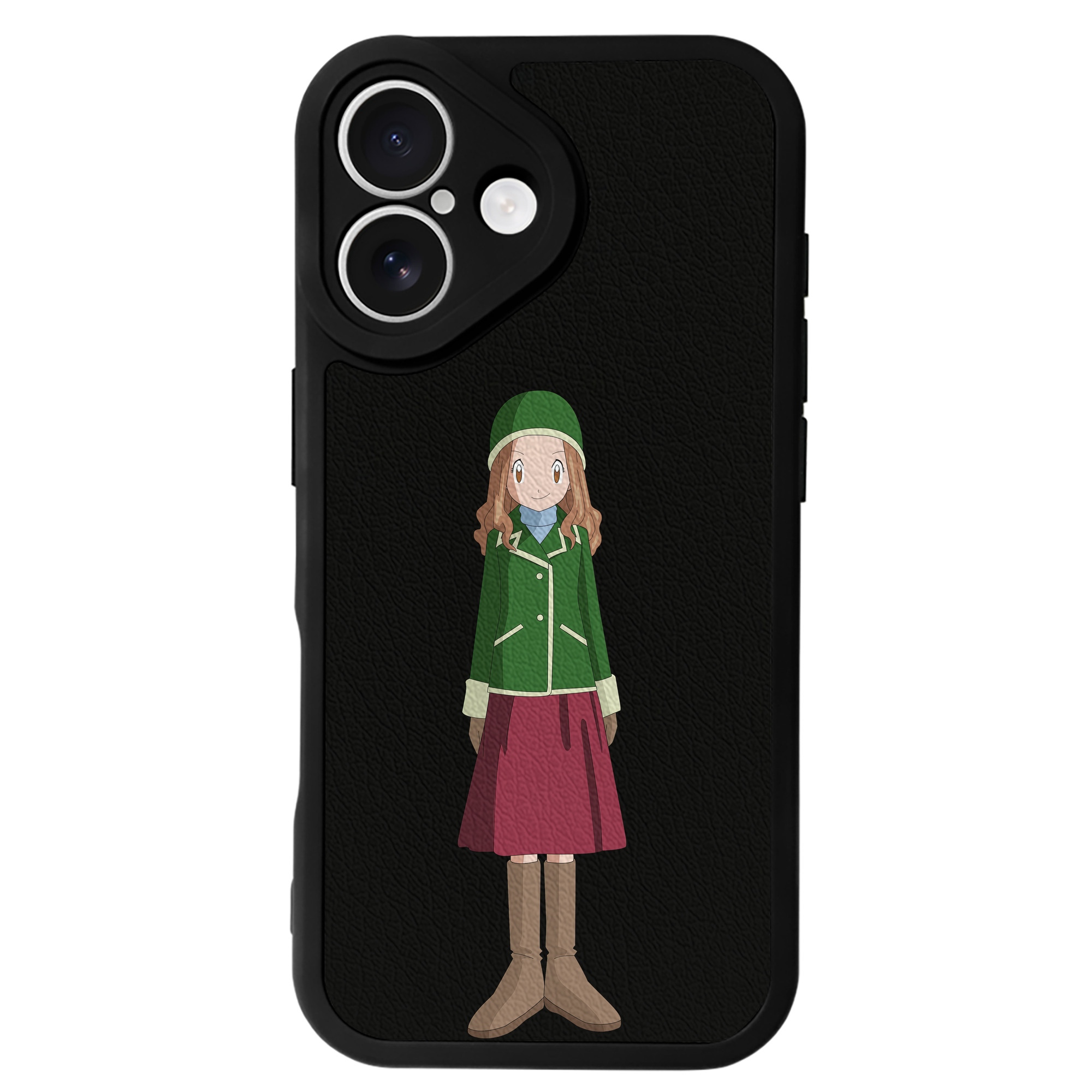 （画像用） Digimon デジタルモンスター/デジモン 【iPhone 16シリーズ対応】シリコンスマホケース（レザー調） 材質：シリコン